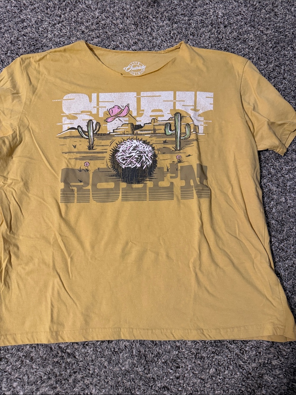 Men's Yellow Desert Graphic Short Sleeve Tee